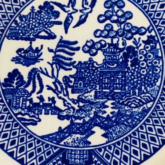 Vintage Willow Ware By Royal China Lot Of 2 Bread Plates 6.5 Inches - Picture 4 of 8